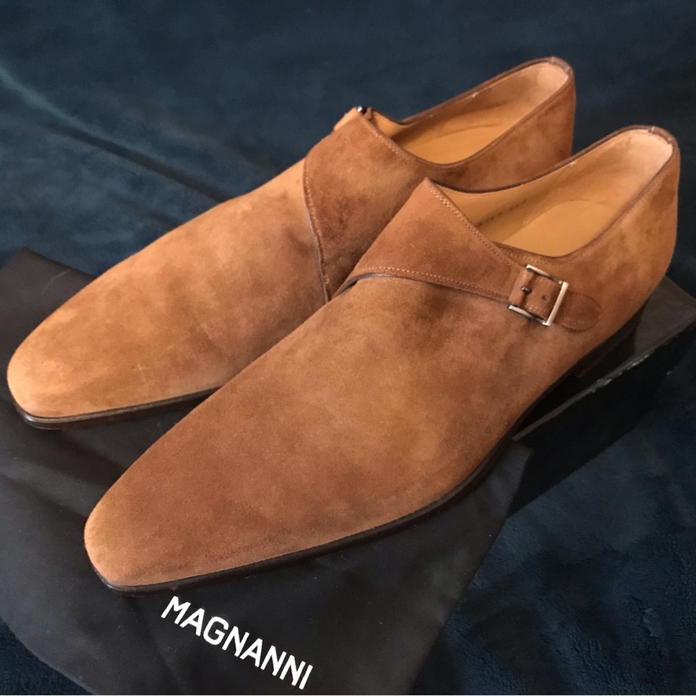 Magnanni Brown Suede Loafers